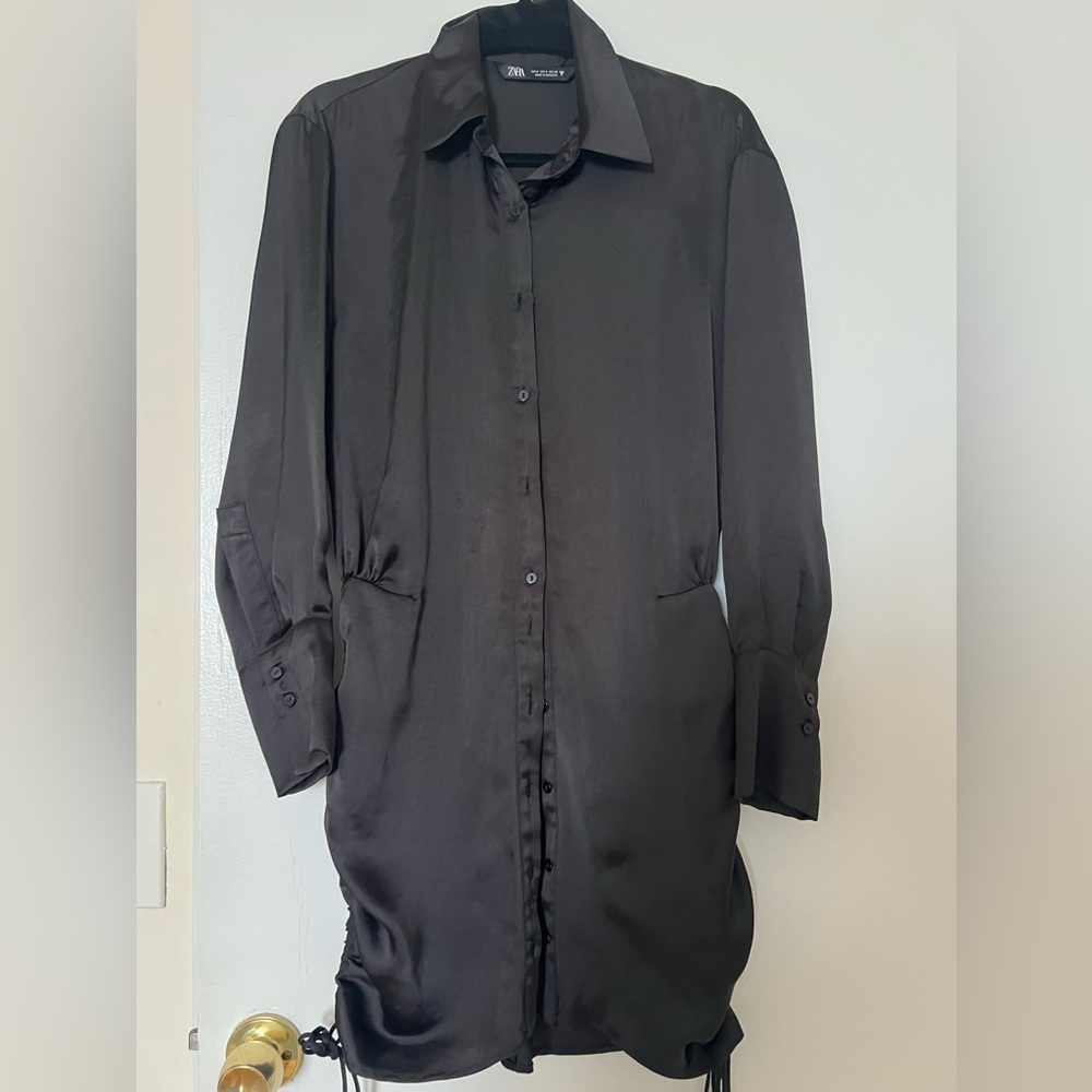 Bebe satin dress size S ,black